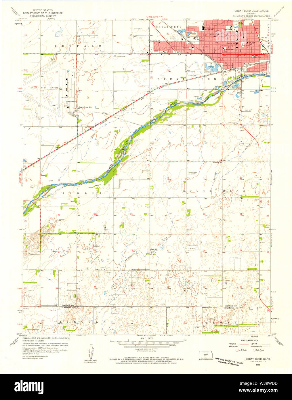 Great bend kansas map Cut Out Stock Images & Pictures Alamy