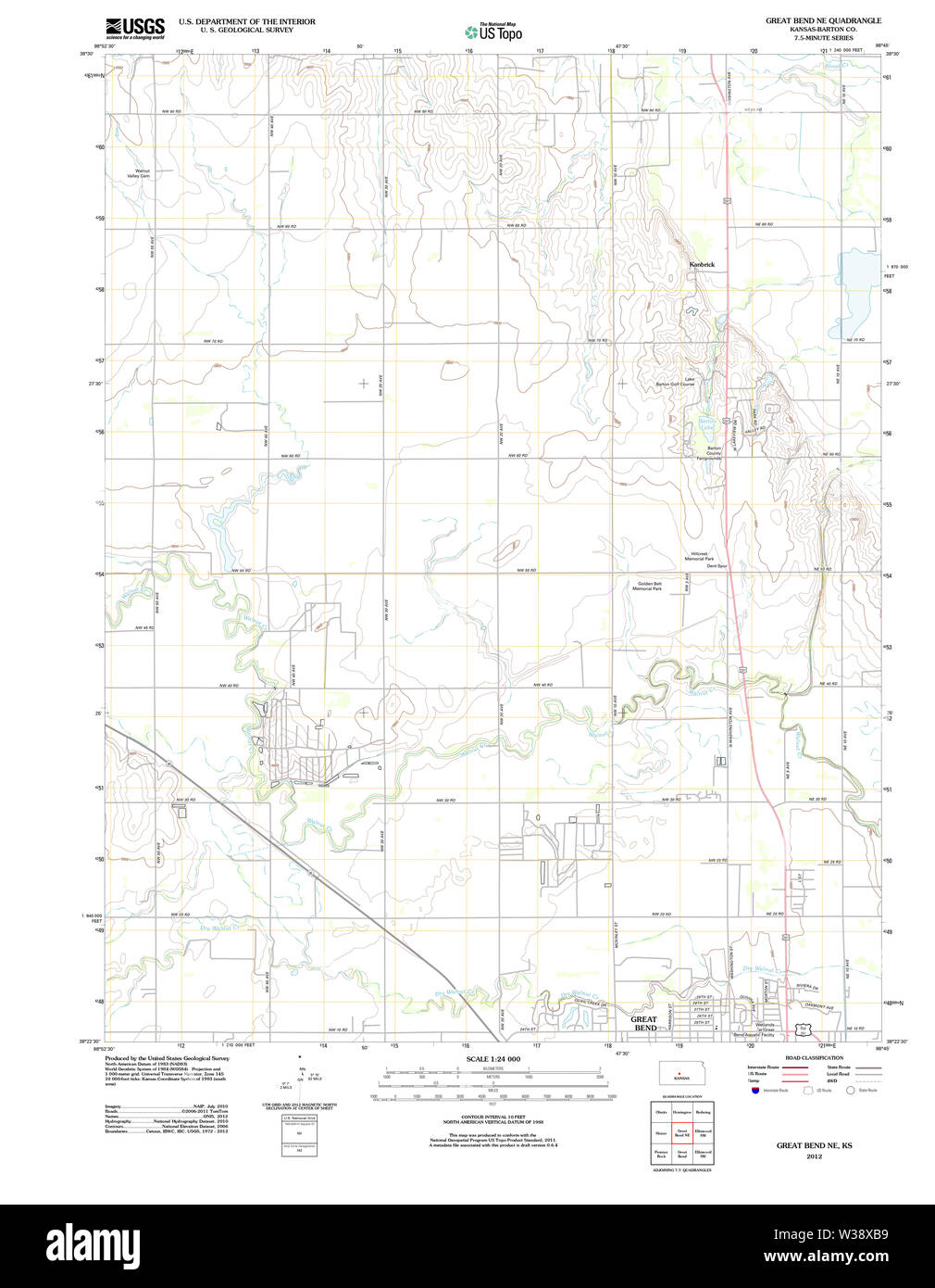 Great bend kansas map hires stock photography and images Alamy