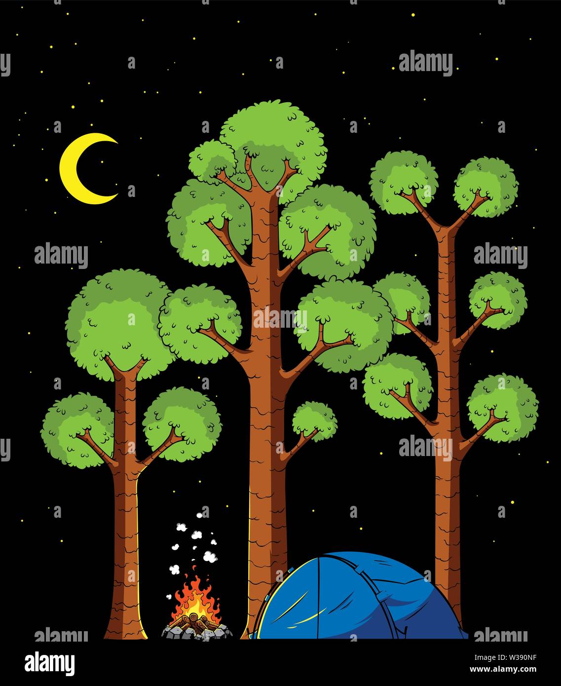 Forest Camp Stock Vector