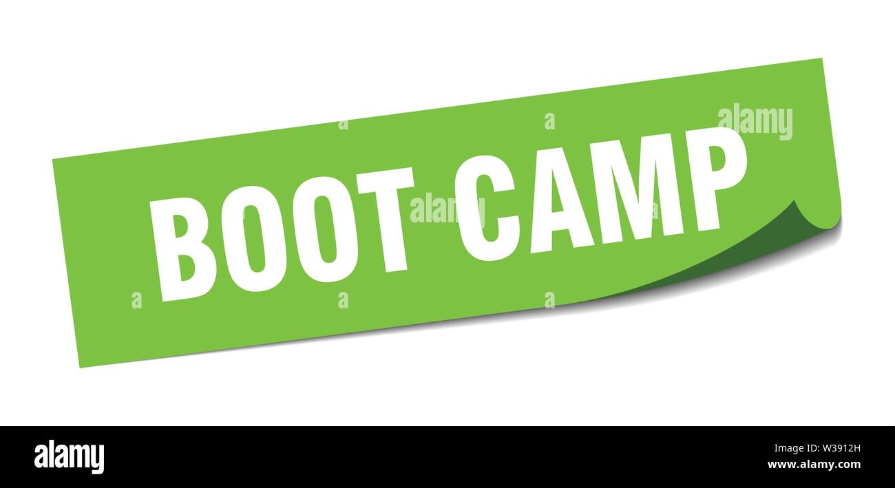 boot camp sticker. boot camp square isolated sign. boot camp Stock Vector