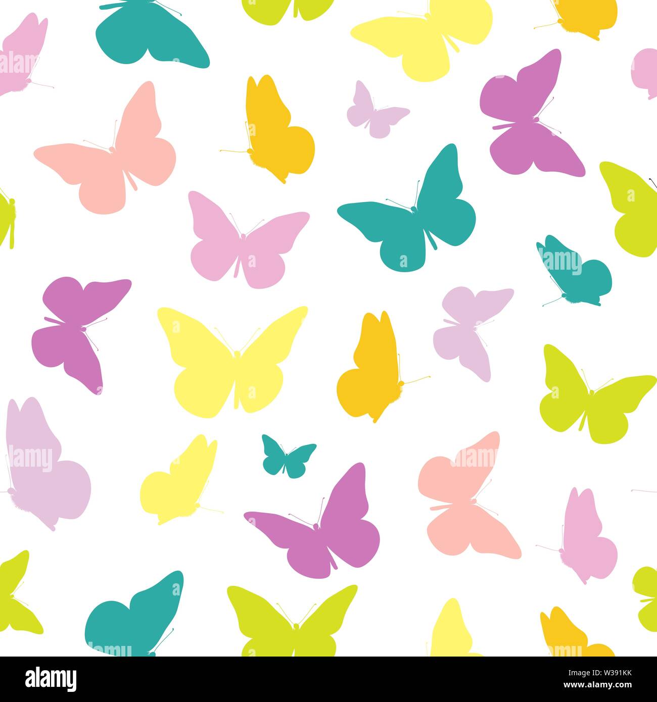 Abstract Seamless Pattern Background with Butterfly. Vector Illustration Stock Vector