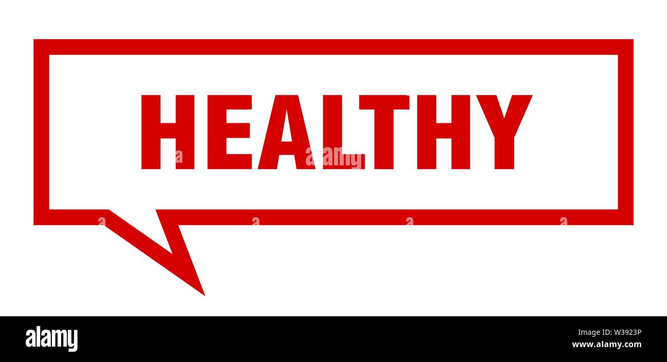 healthy sign. healthy square speech bubble. healthy Stock Vector Image ...