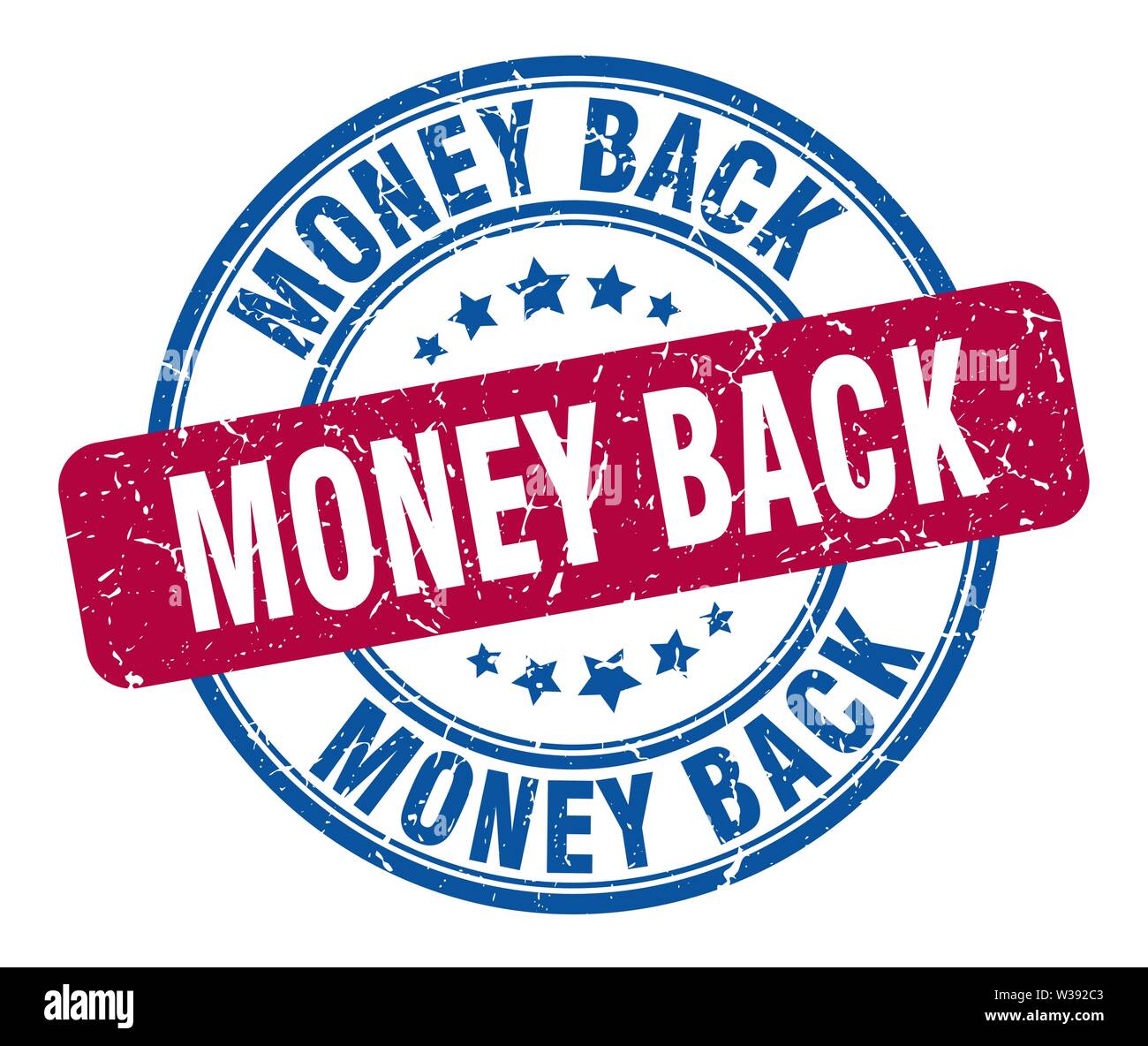 money back stamp. money back round grunge sign. money back Stock Vector ...