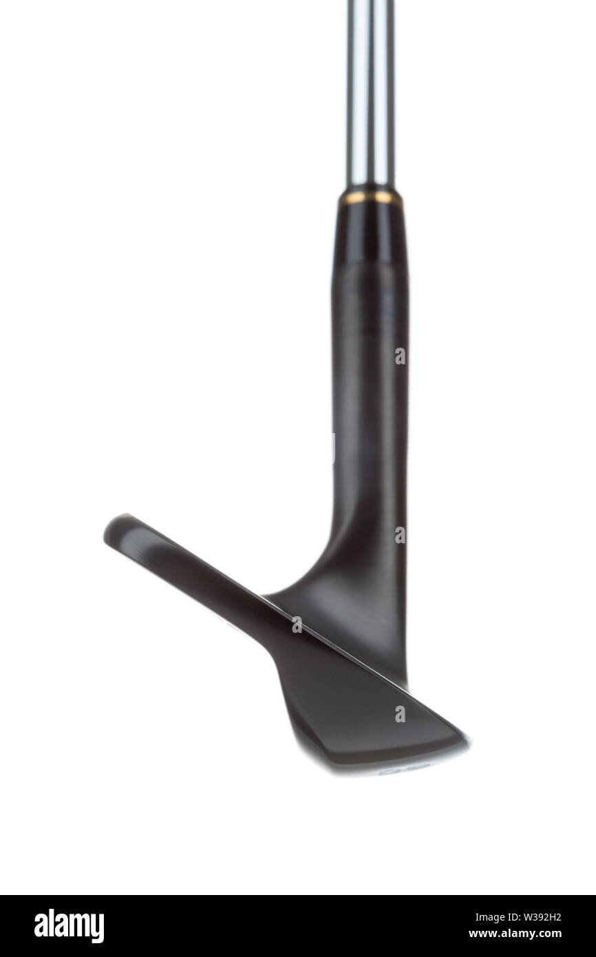 Black 60 Degree Loft Angle Golf Club Wedge Iron Isolated on a White