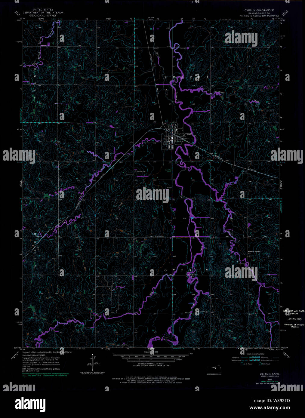 Gypsum kansas map hires stock photography and images Alamy