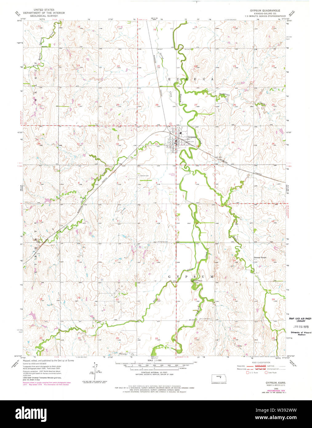 Gypsum kansas map hires stock photography and images Alamy