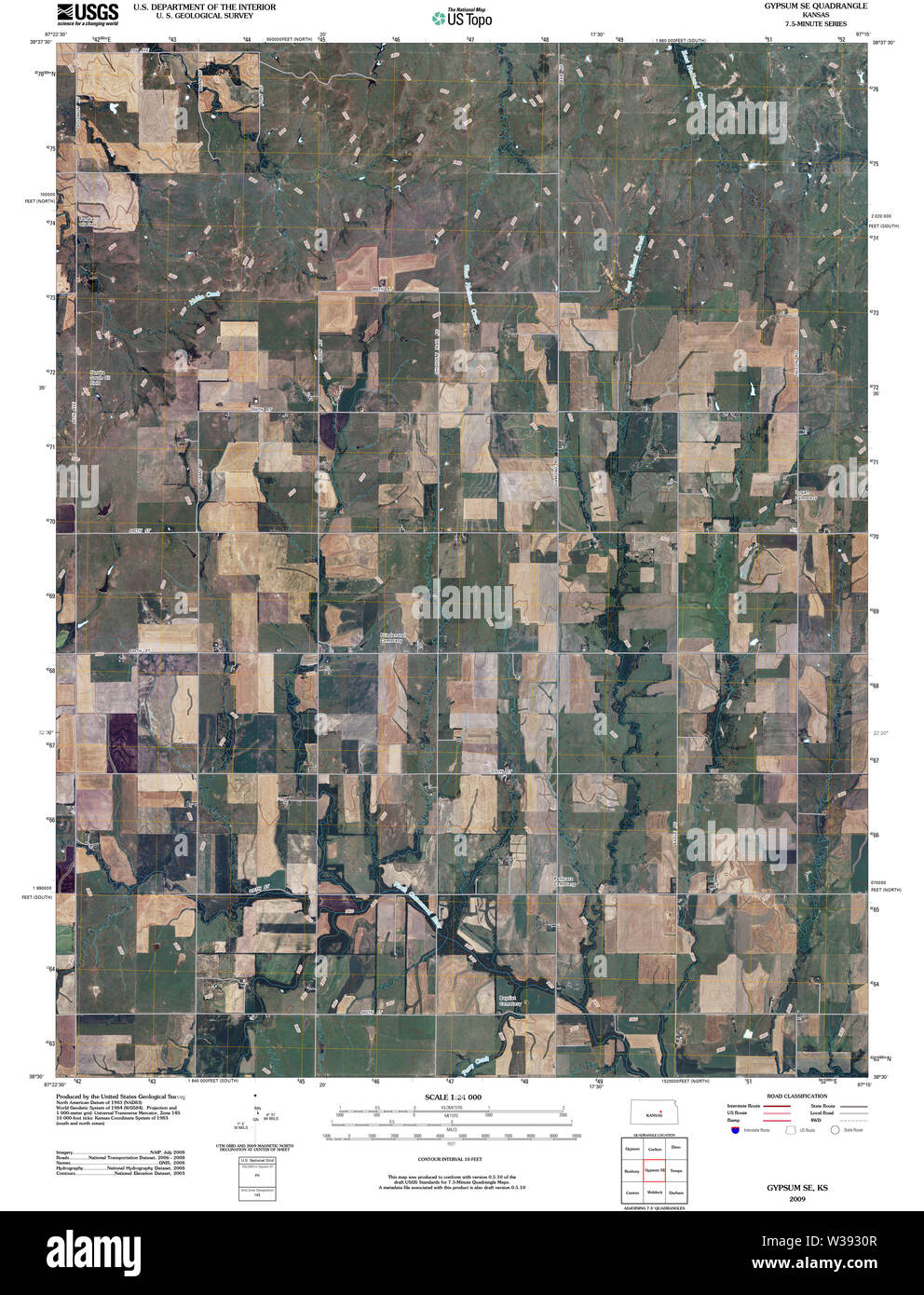 Gypsum kansas map hires stock photography and images Alamy