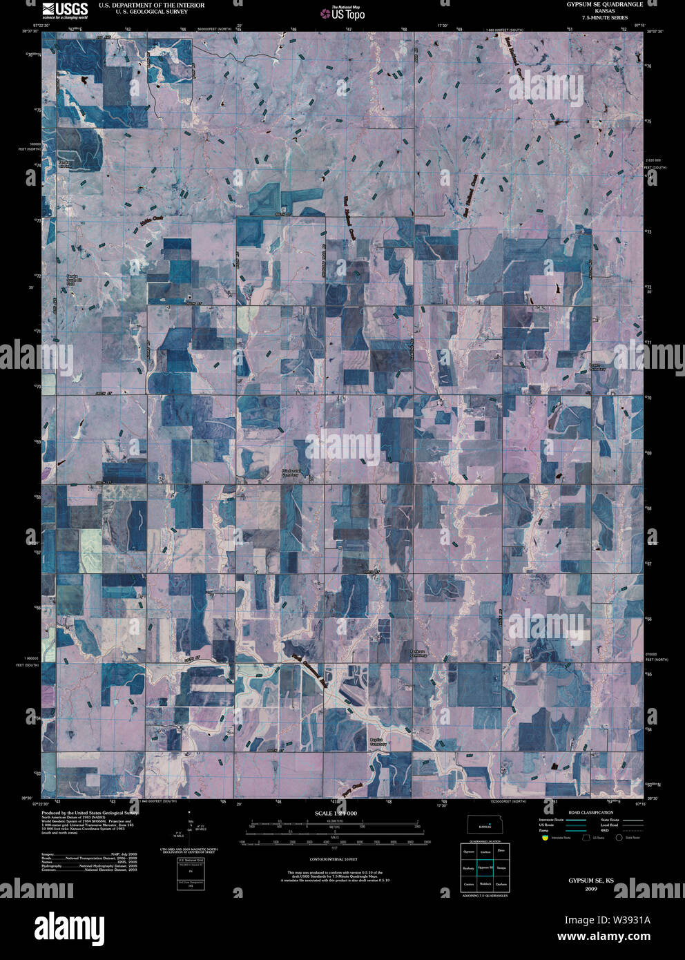 Gypsum kansas map hires stock photography and images Alamy