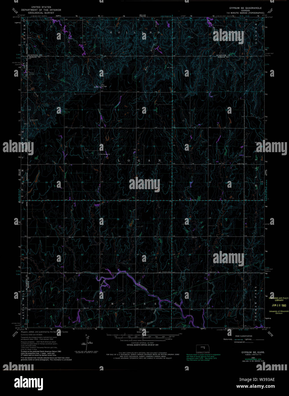 Gypsum kansas map hires stock photography and images Alamy