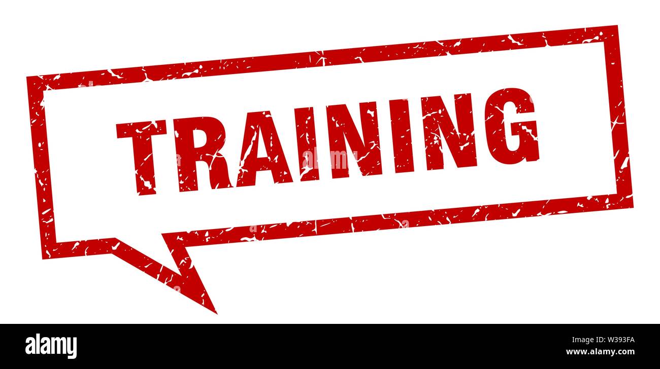 training sign. training square speech bubble. training Stock Vector