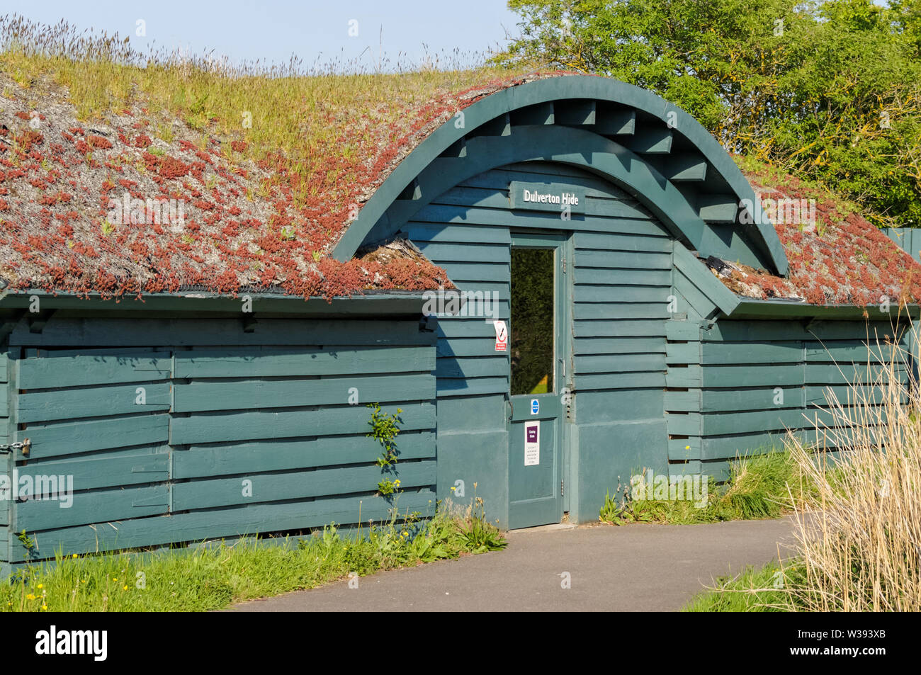 Dulverton bird hide at the WWT London Wetland Centre in the Barnes, London, England, United Kingdom, UK Stock Photo