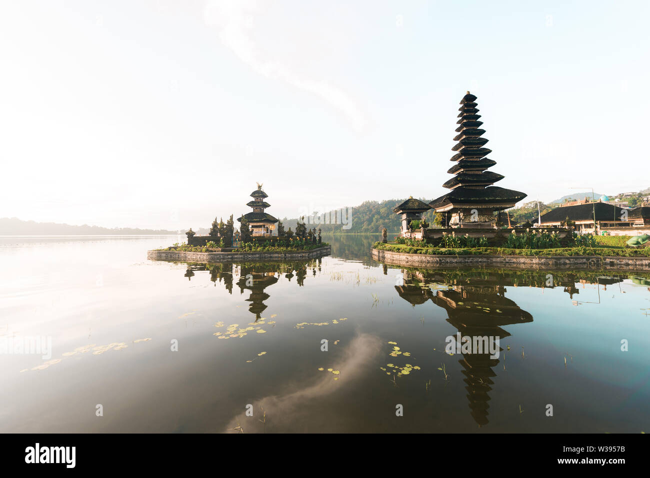 Pura Ulun Danu Beratan Temple At Sunrise In Bali Indonesia Stock