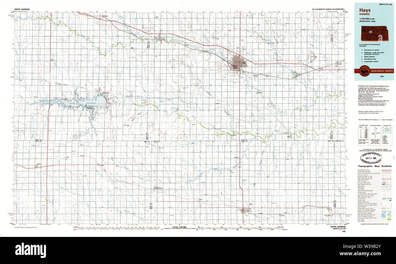 Map of hays kansas Cut Out Stock Images & Pictures Alamy