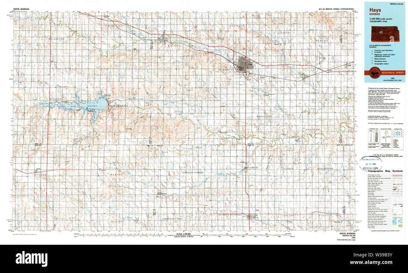 Map of hays kansas hi-res stock photography and images - Alamy