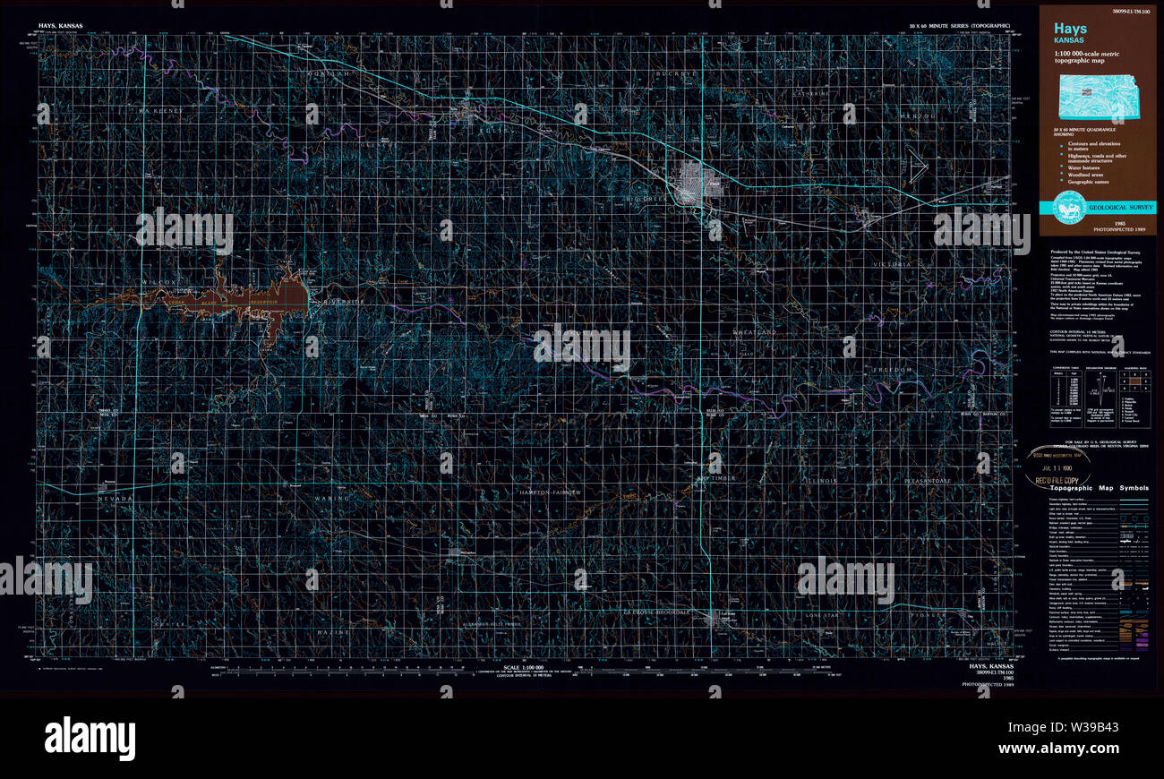 Hays kansas map hires stock photography and images Alamy