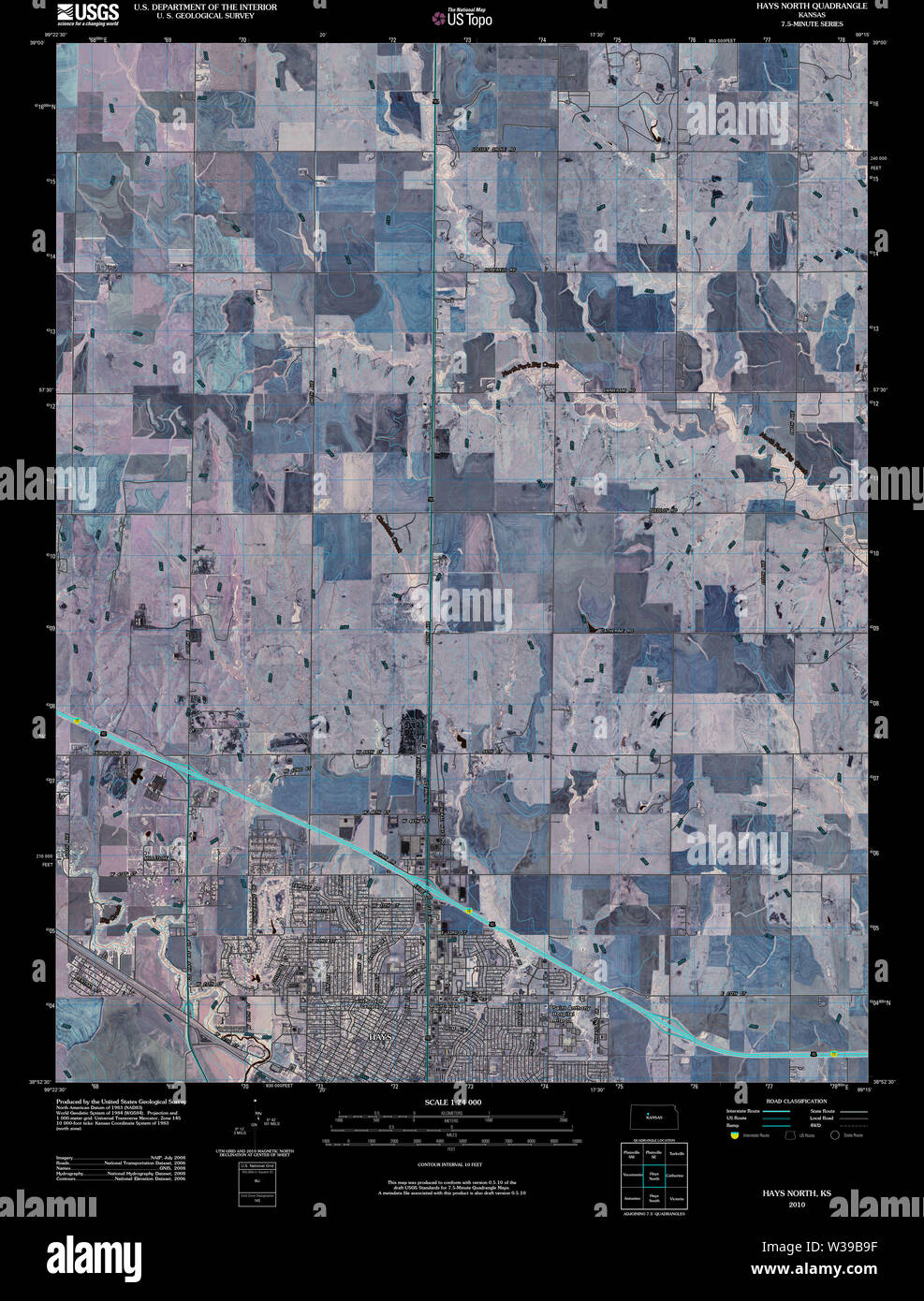 Map of hays kansas hi-res stock photography and images - Alamy