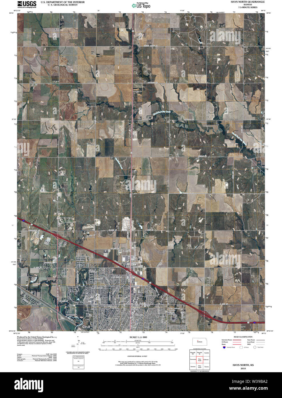 Map of hays kansas Cut Out Stock Images & Pictures Alamy