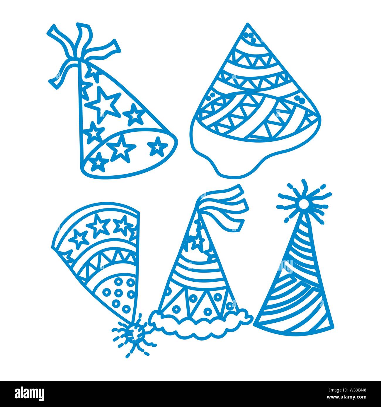 Birthday cap Imágenes vectoriales de stock - Alamy