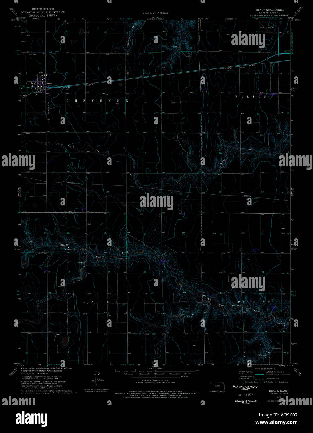 Healy kansas map hires stock photography and images Alamy