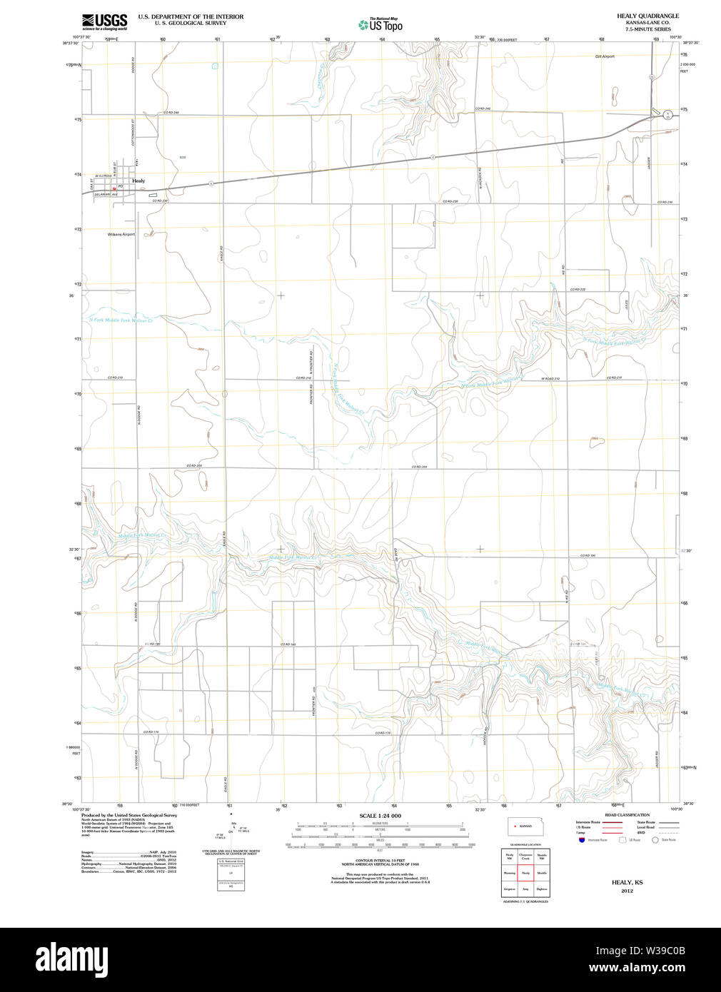 Healy kansas map hires stock photography and images Alamy