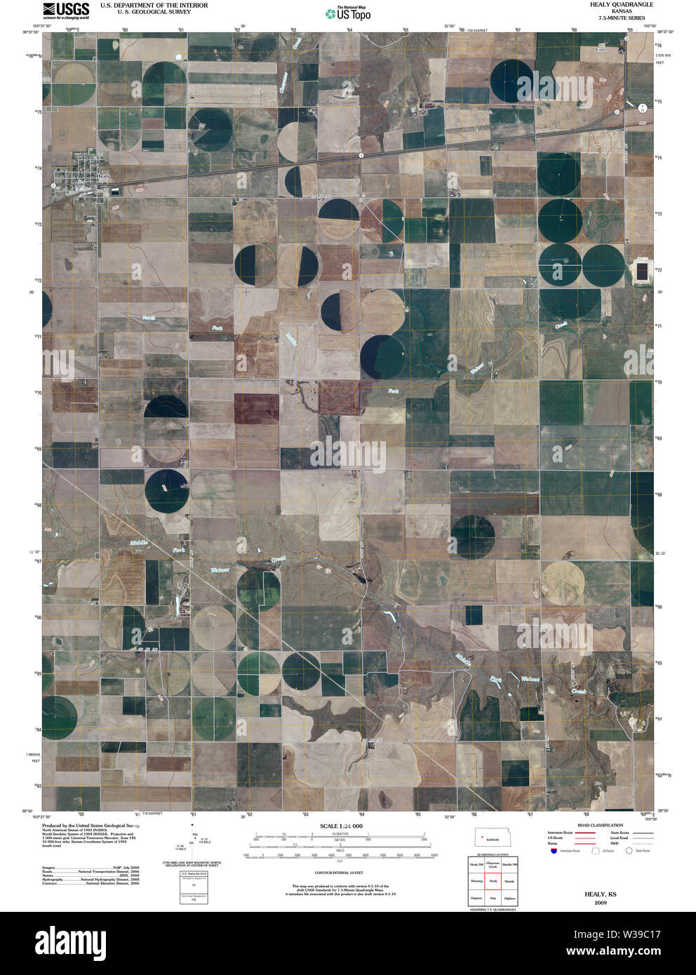 Healy kansas map hires stock photography and images Alamy