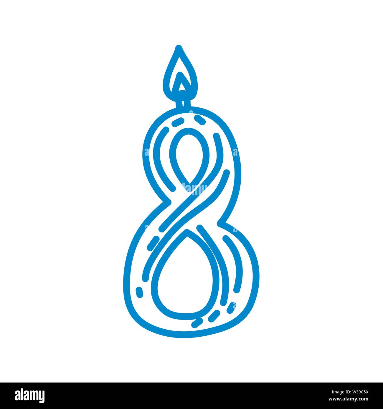 Candle Celebration Design Graphic Template Vector Stock Vector Image ...