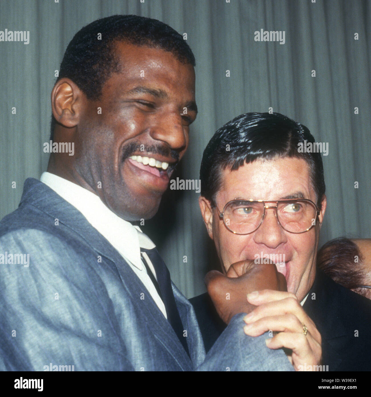 Michael Spinks Jerry Lewis 1991 Photo By John Barrett