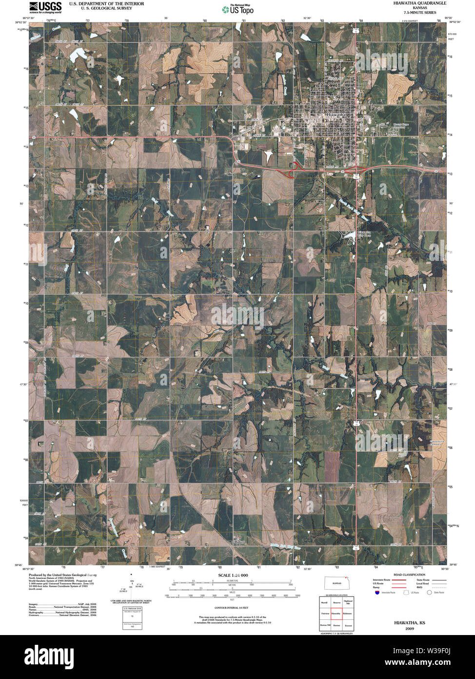 Hiawatha kansas map Cut Out Stock Images & Pictures - Alamy