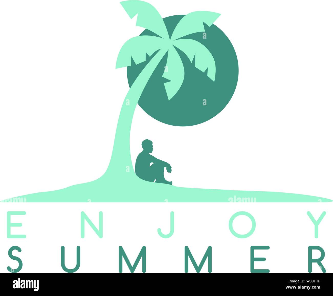 tropical island summer vacation beach holiday vector art Stock Vector ...