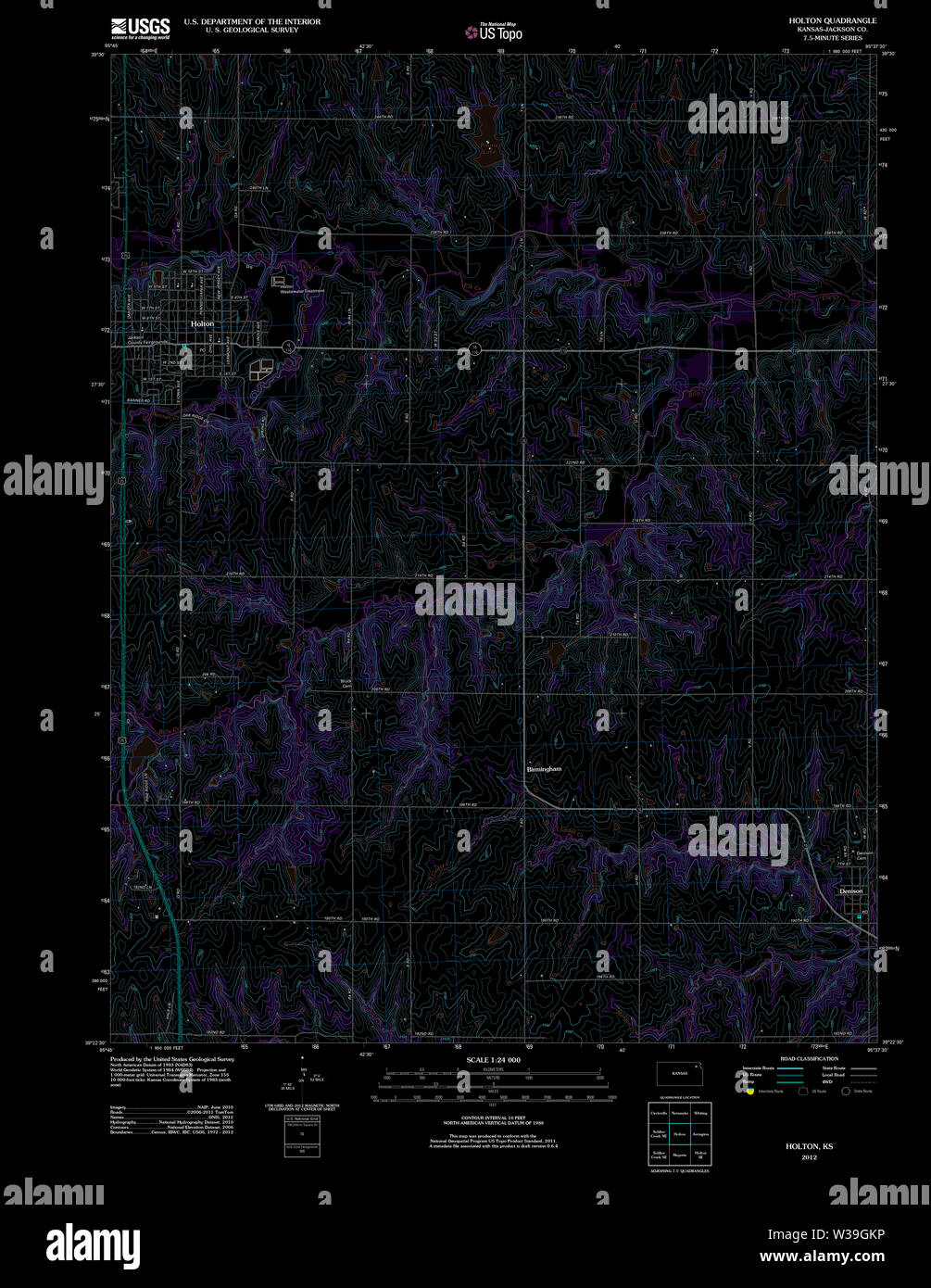 Holton kansas map hires stock photography and images Alamy