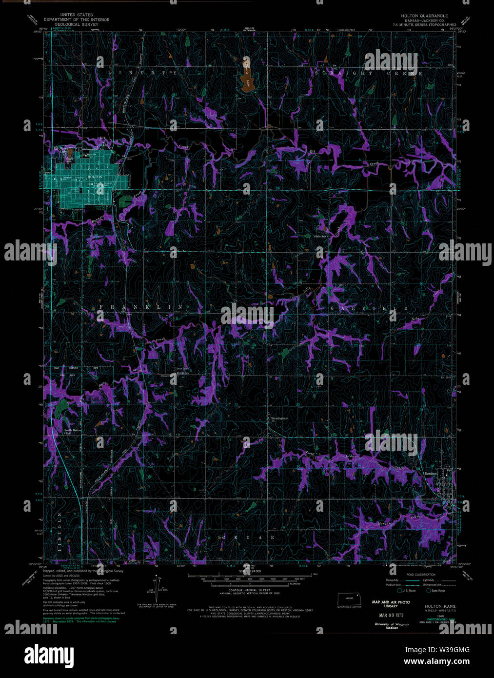 Holton kansas map hires stock photography and images Alamy
