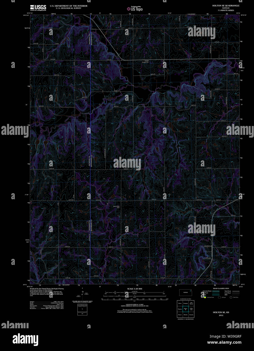 Holton kansas map hires stock photography and images Alamy