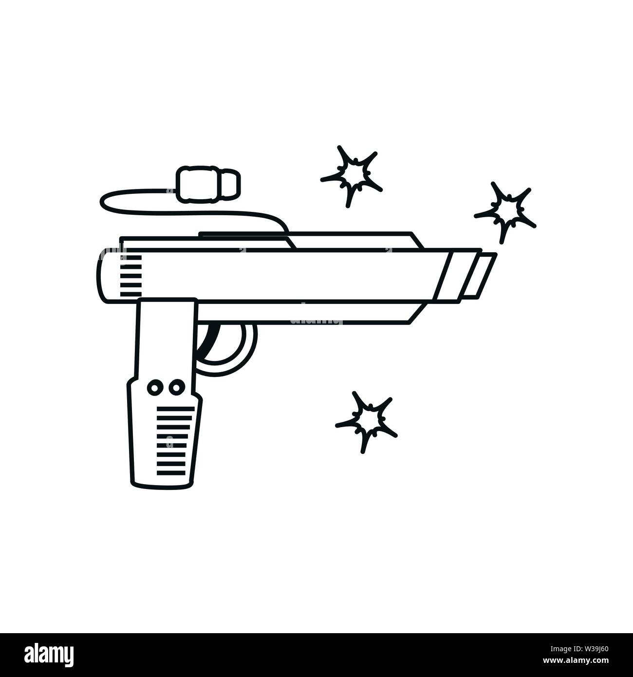 gun weapon video game device vector illustration design Stock Vector ...