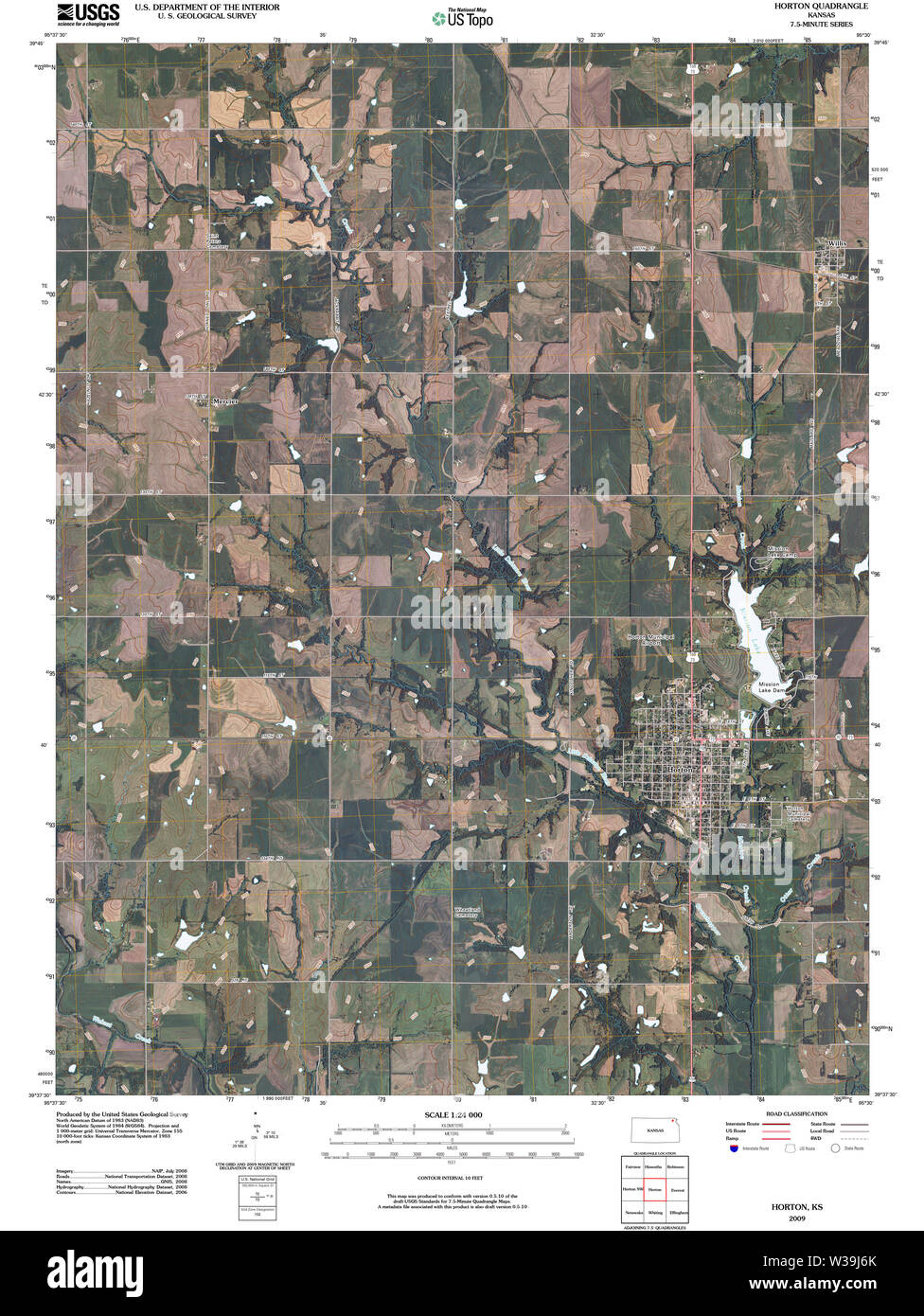 Horton kansas map hires stock photography and images Alamy