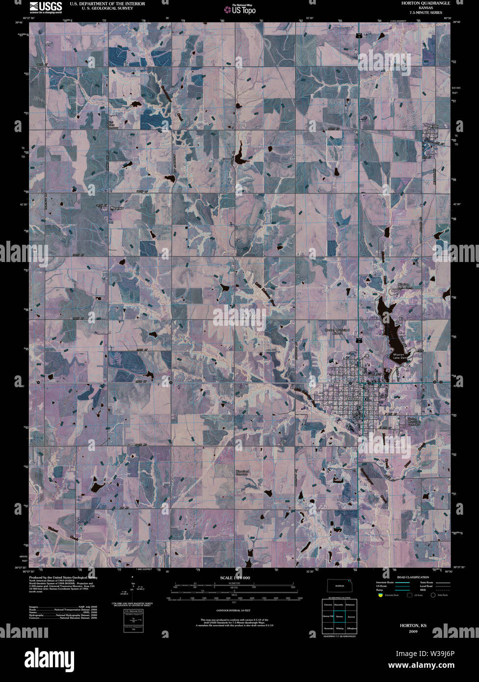 Horton kansas map hires stock photography and images Alamy