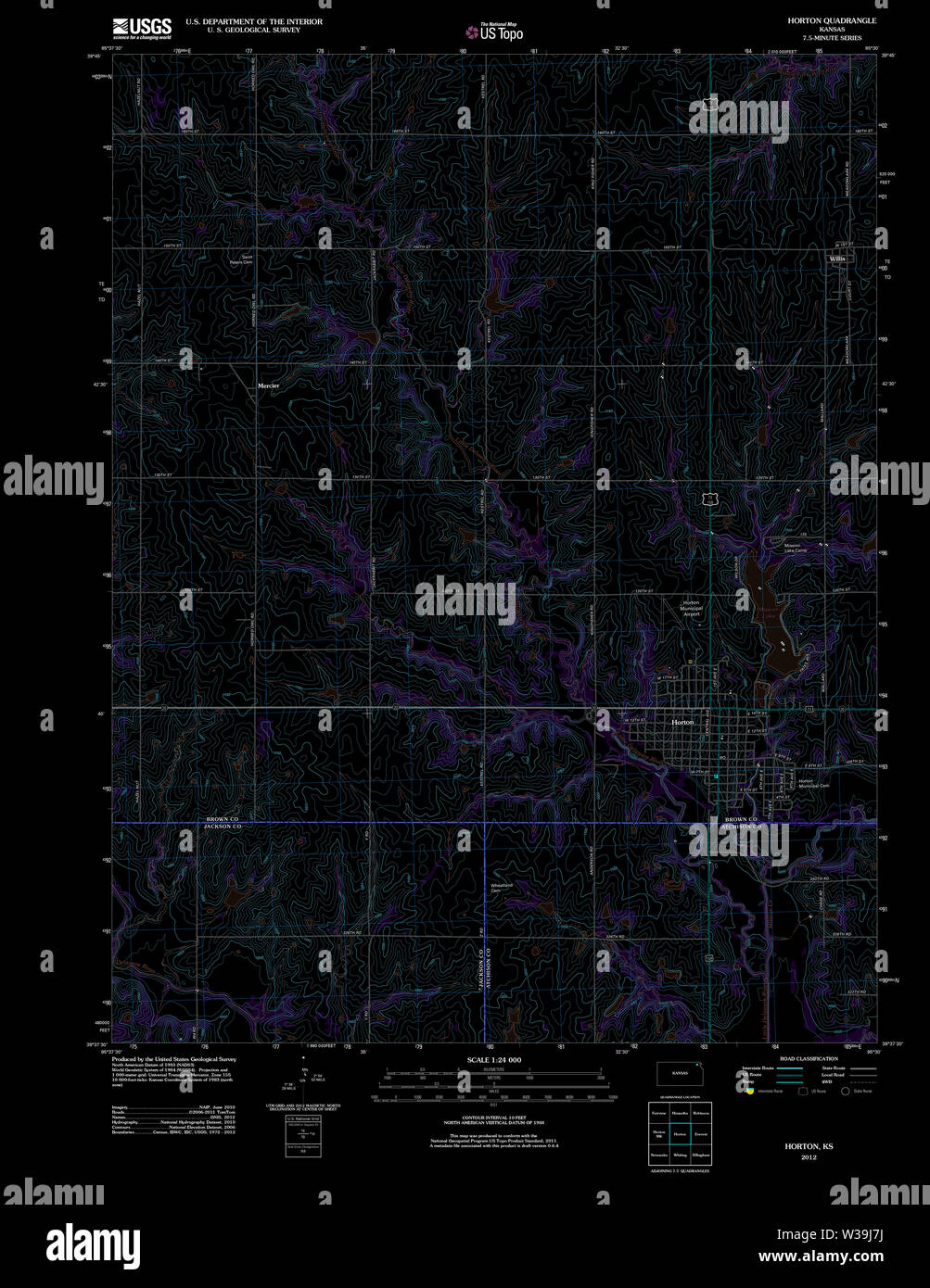Horton kansas map hires stock photography and images Alamy