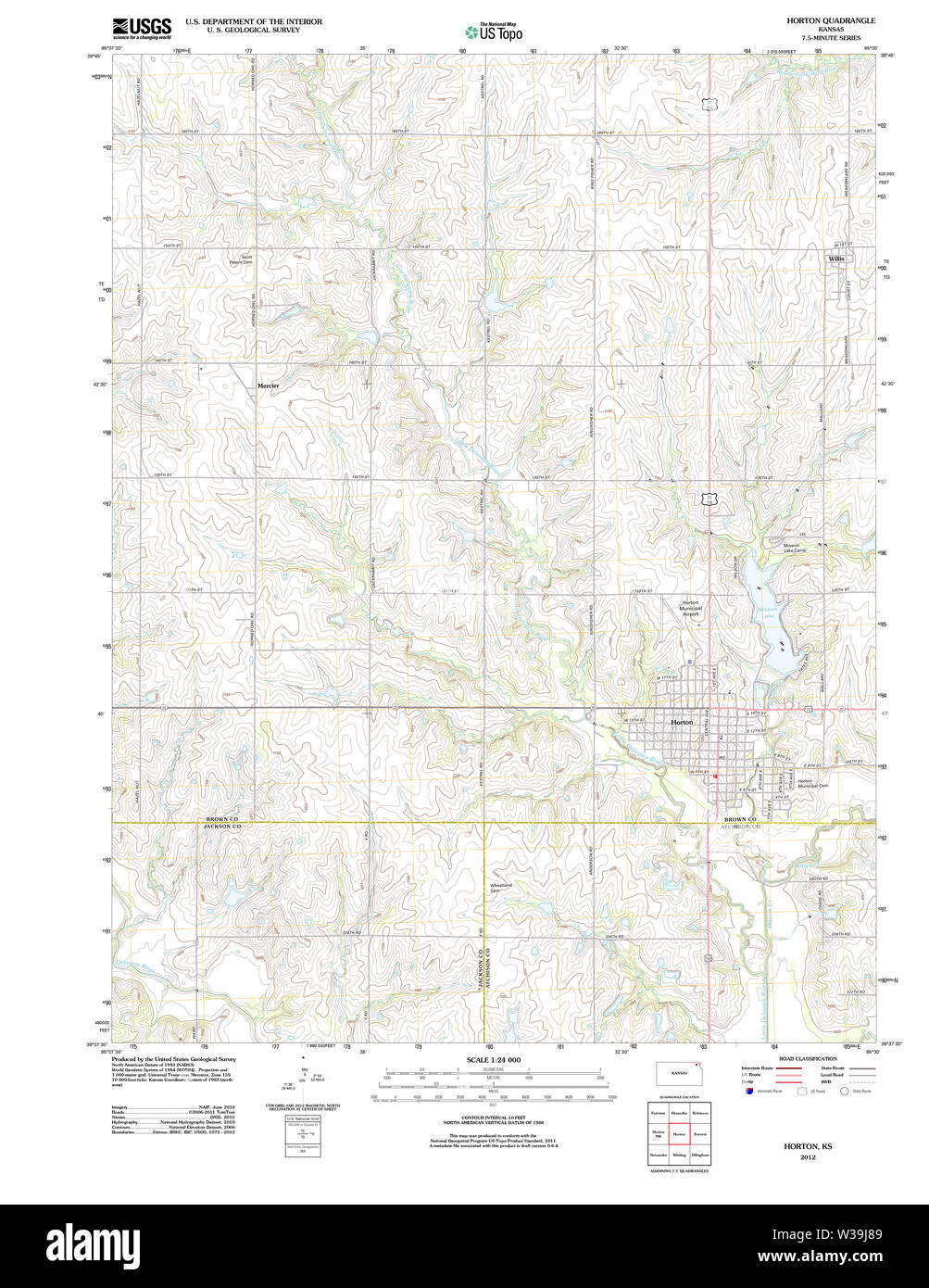 Horton kansas map hires stock photography and images Alamy