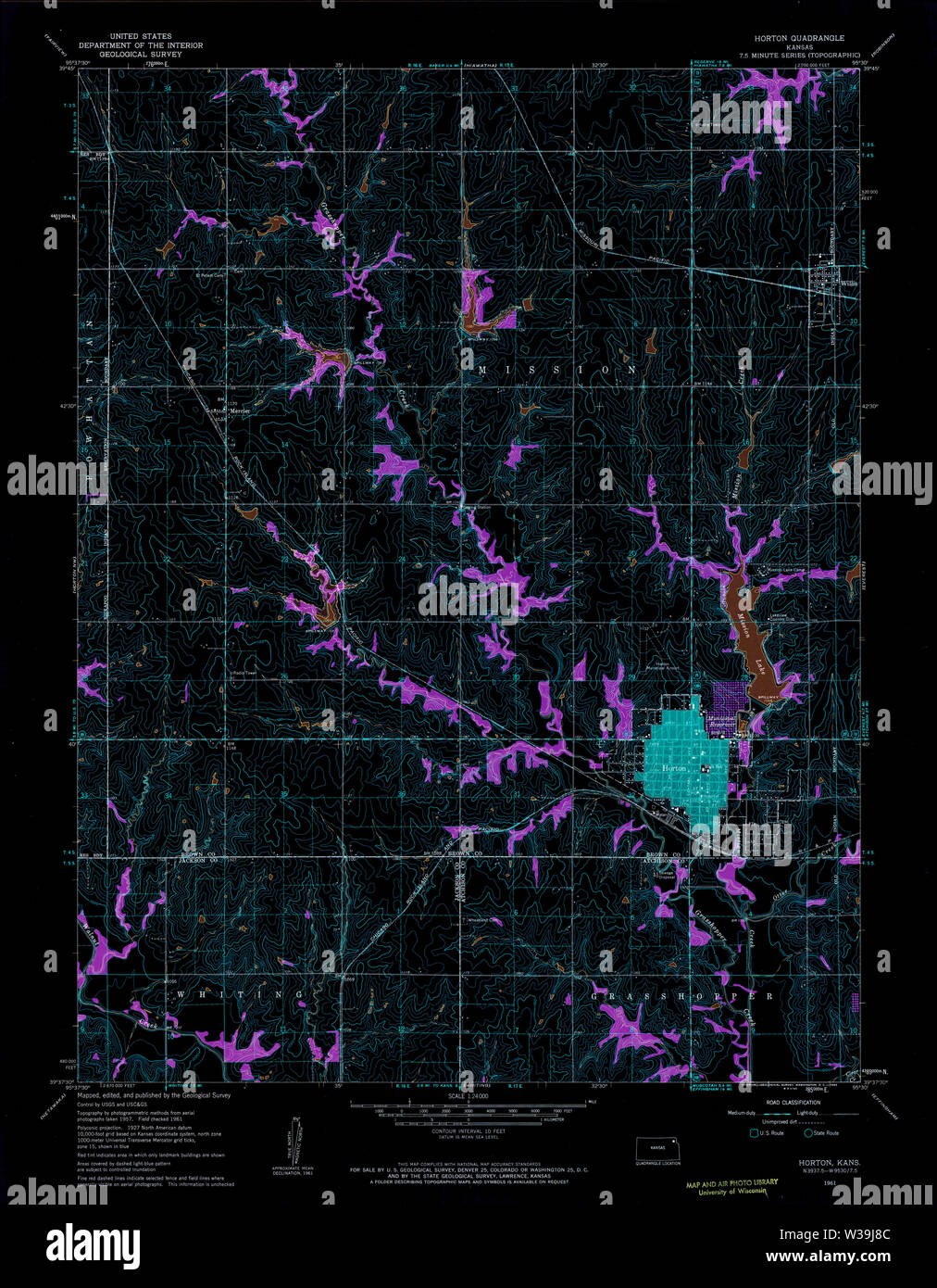 Horton kansas map hires stock photography and images Alamy