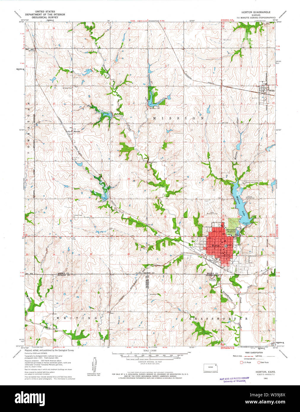 Horton kansas map hires stock photography and images Alamy