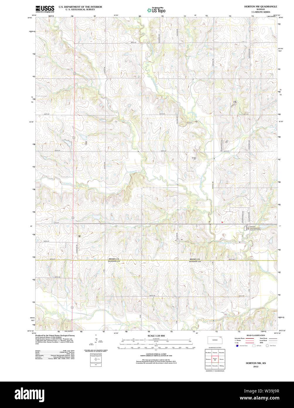 Horton kansas map hires stock photography and images Alamy