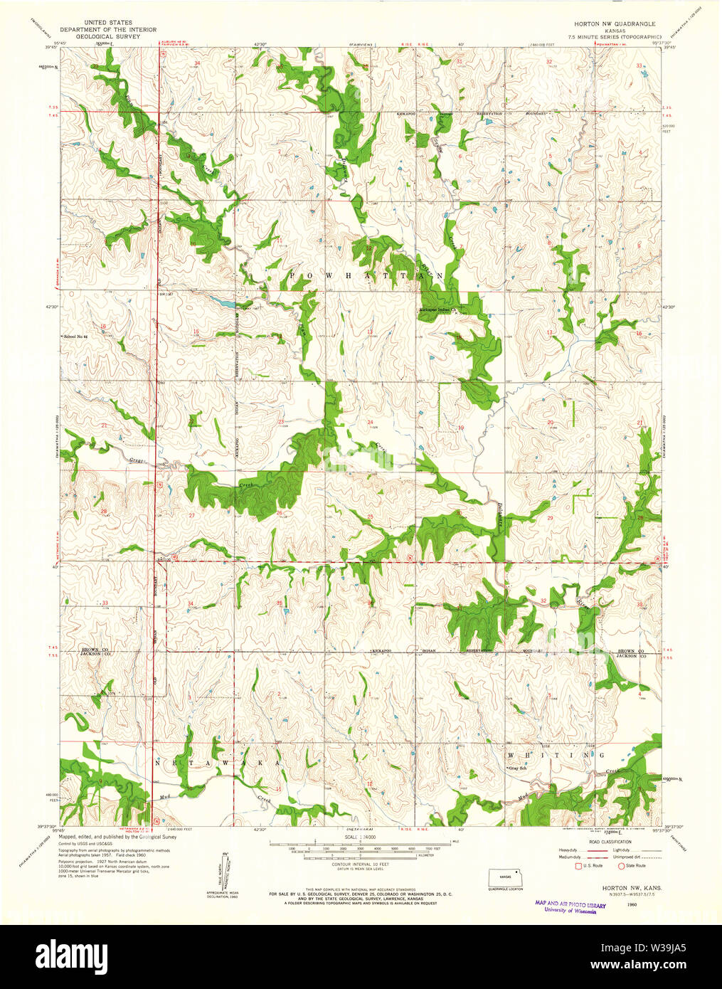 Horton kansas map hires stock photography and images Alamy