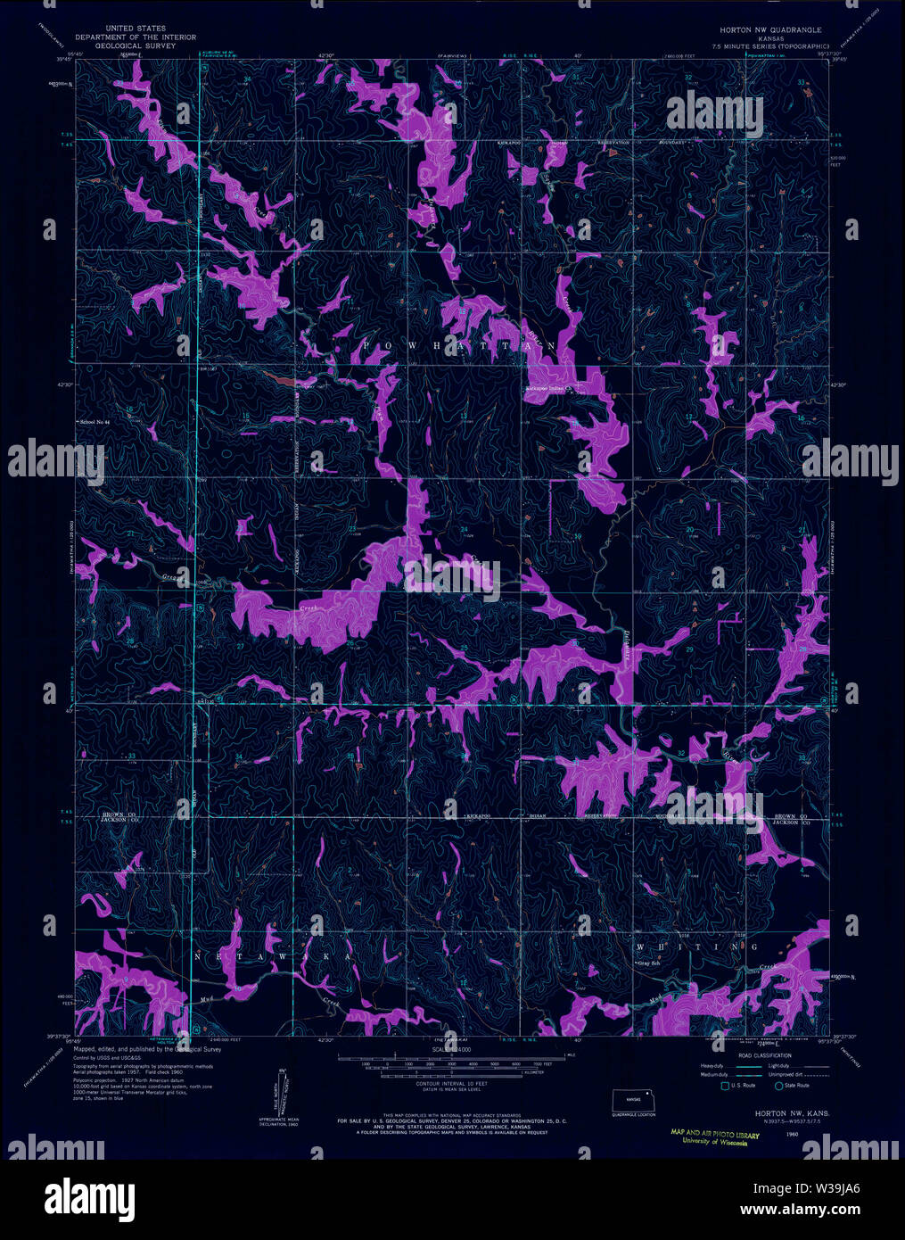 Horton kansas map hires stock photography and images Alamy
