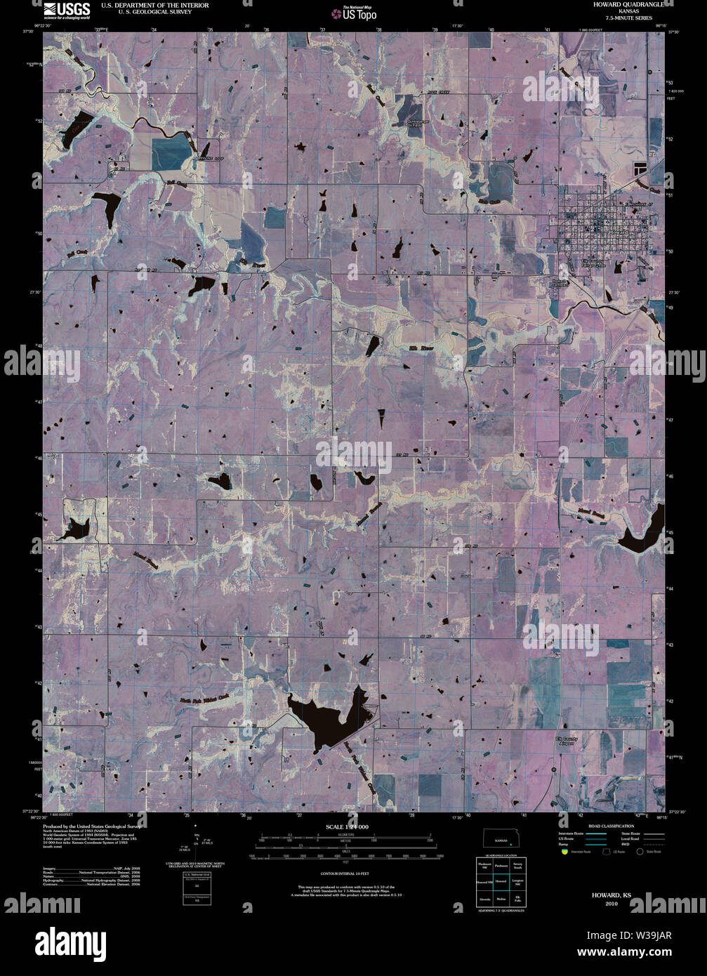 Howard kansas map hires stock photography and images Alamy