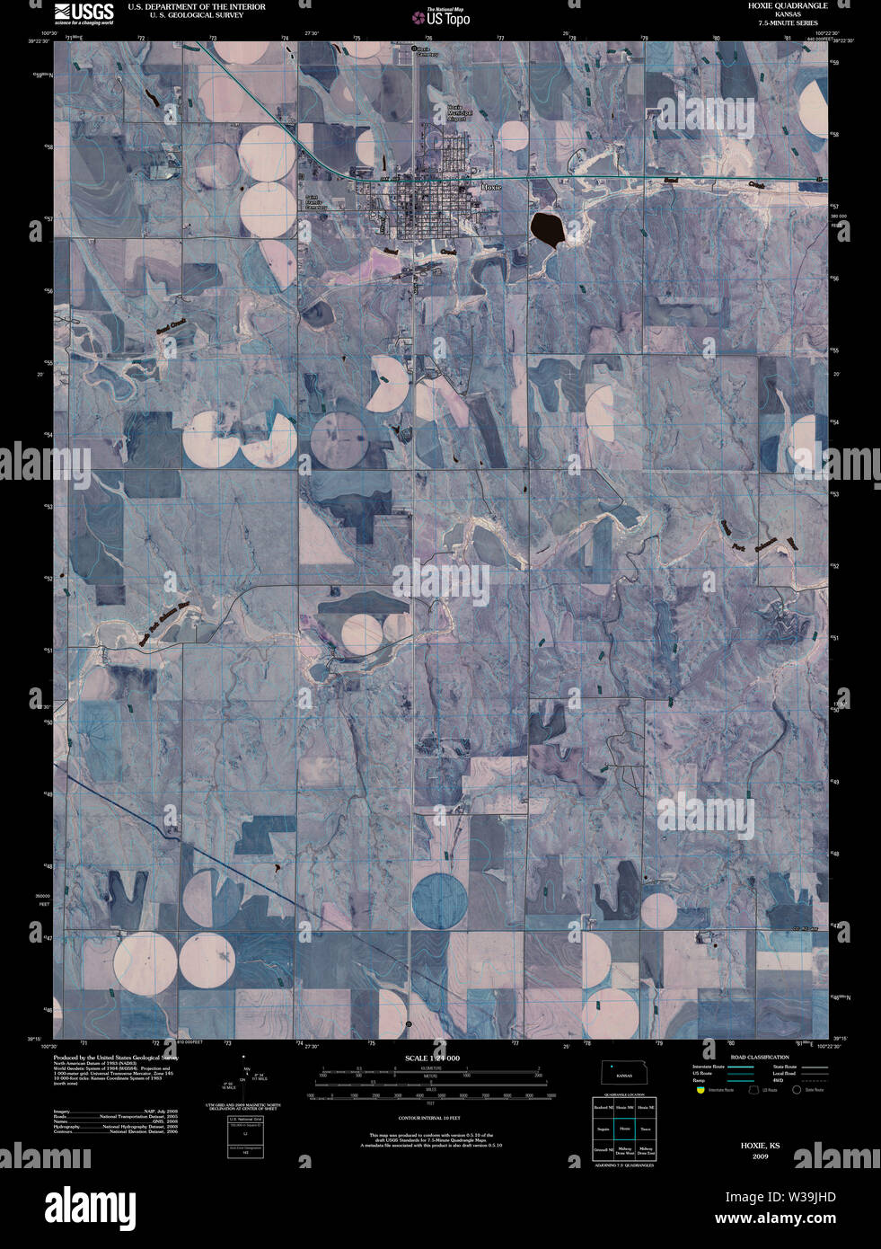 Map of hoxie kansas hires stock photography and images Alamy