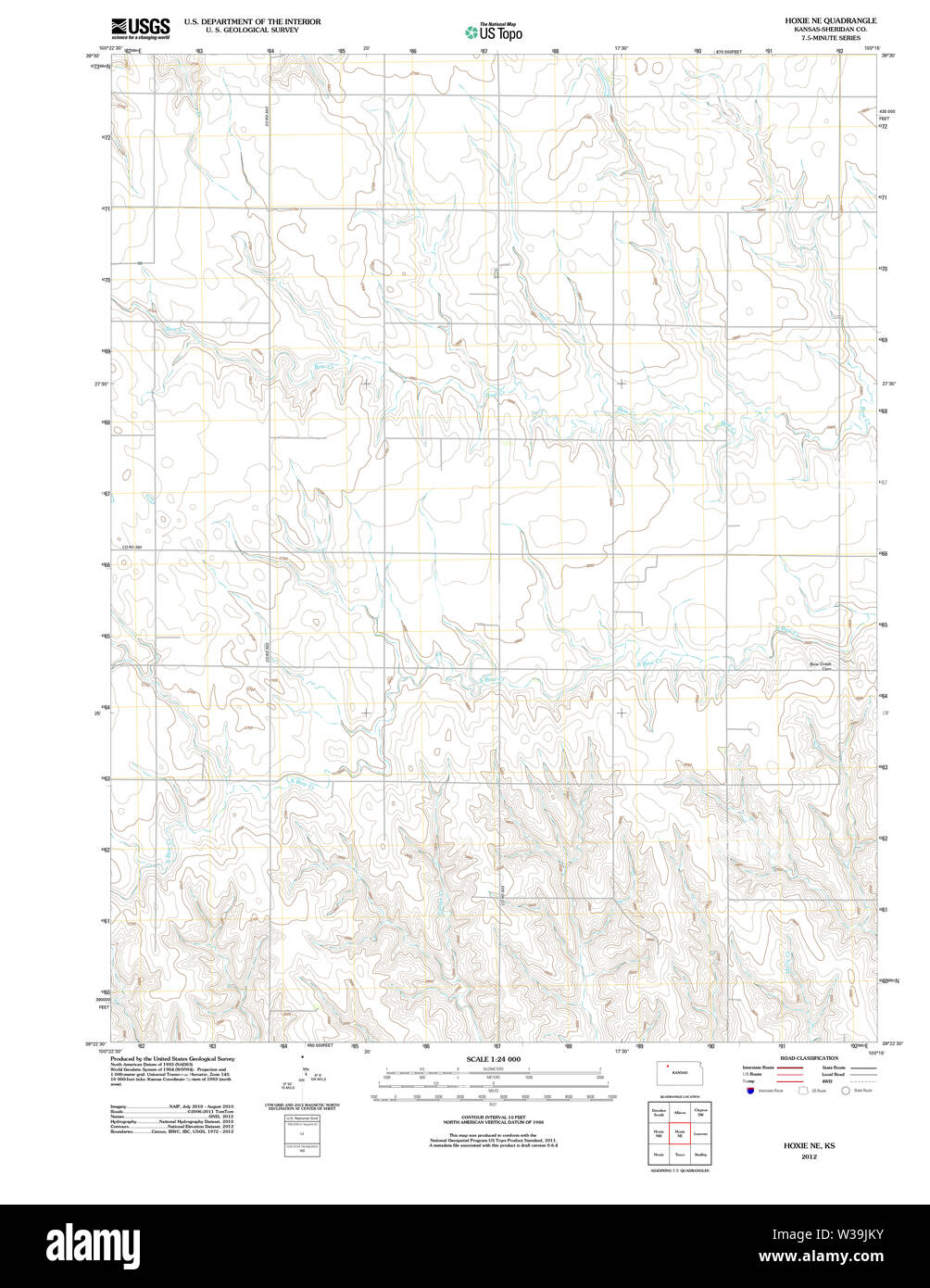 Hoxie map hires stock photography and images Alamy