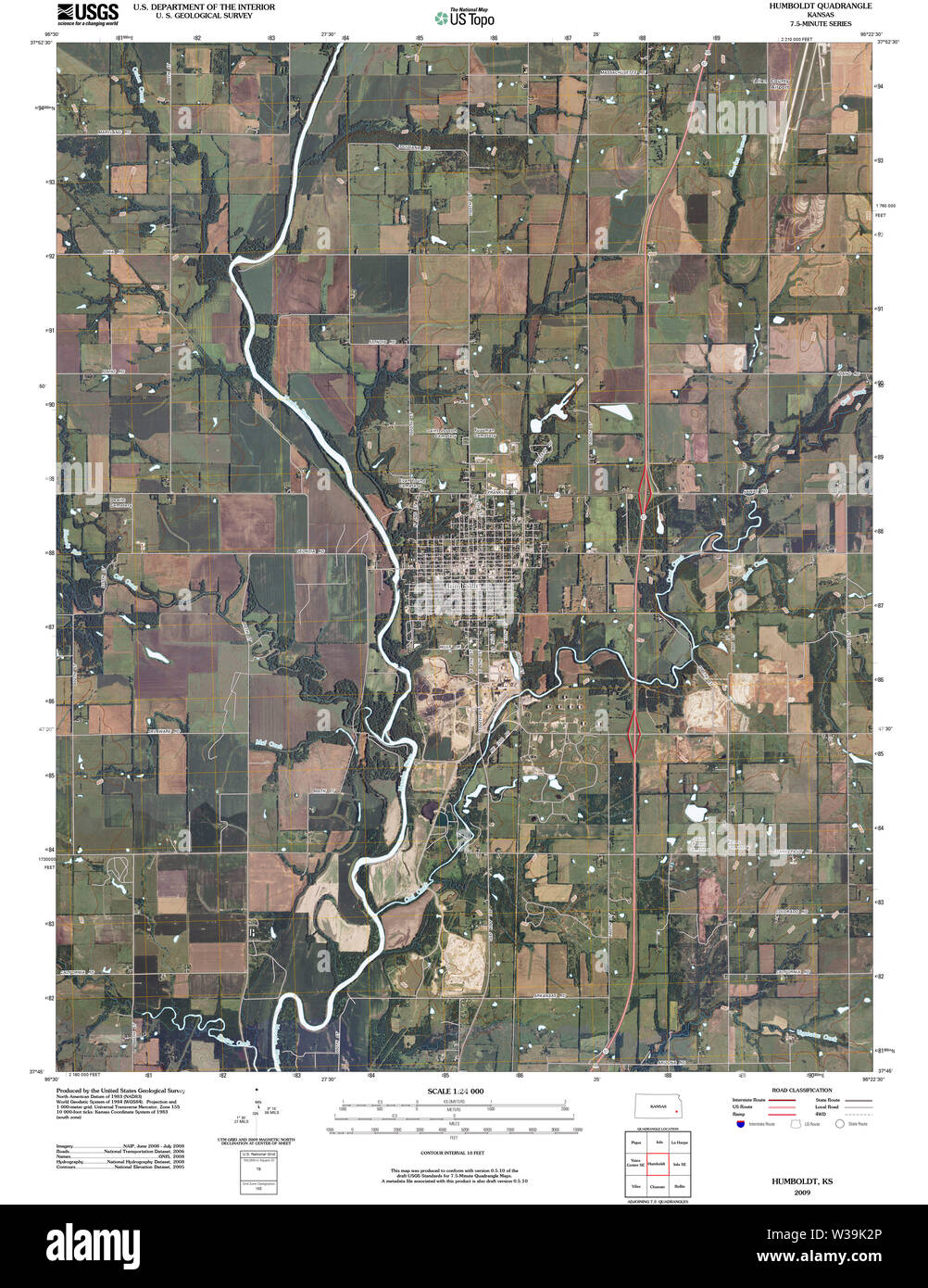 Humboldt kansas map hires stock photography and images Alamy