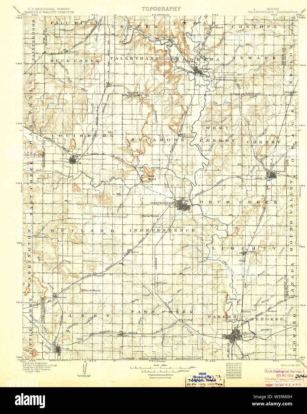 Independence kansas map hires stock photography and images Alamy