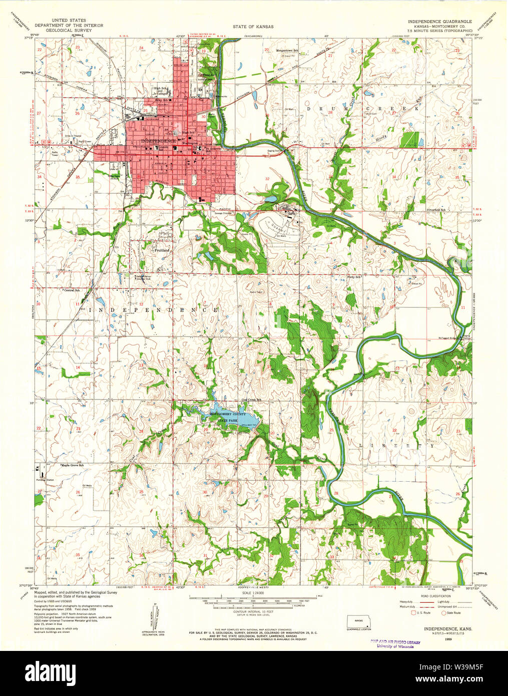 Independence kansas map hi-res stock photography and images - Alamy
