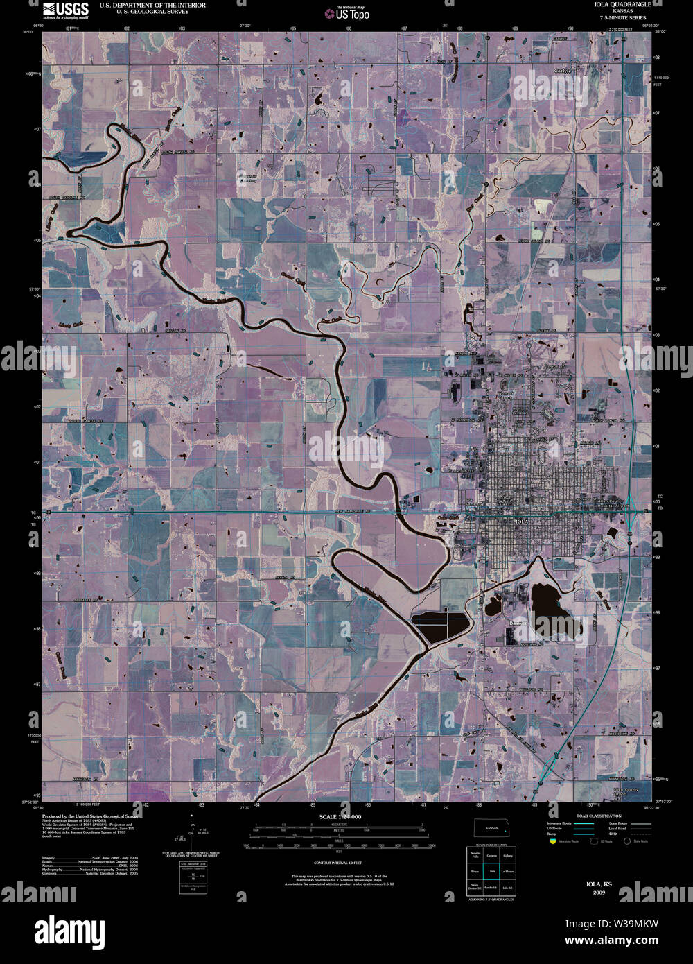 Iola kansas map hires stock photography and images Alamy