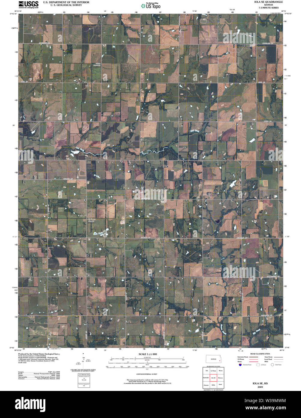 Map of iola Cut Out Stock Images & Pictures - Alamy